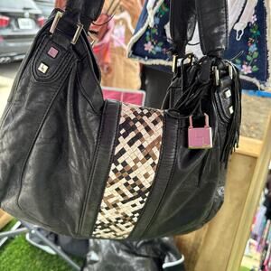 Black leather Lamb bag